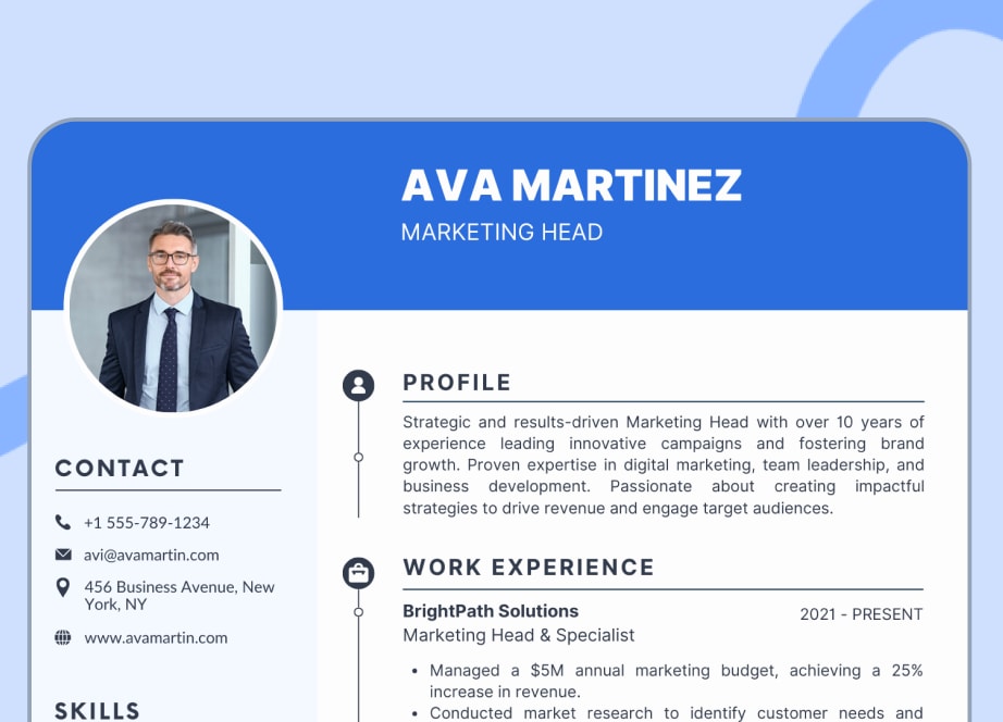 AI resume builder preview