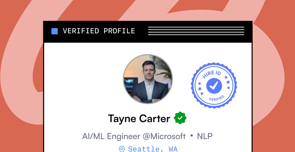 Verified candidate profile preview