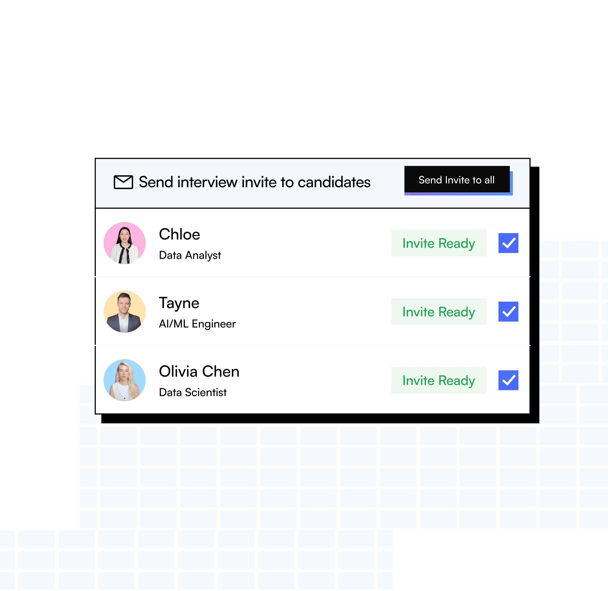 Invite candidates workflow