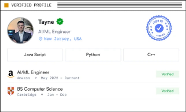 Hire ID Profile Mockup