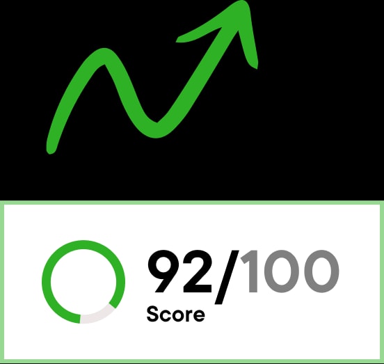 ATS score and improvement arrow