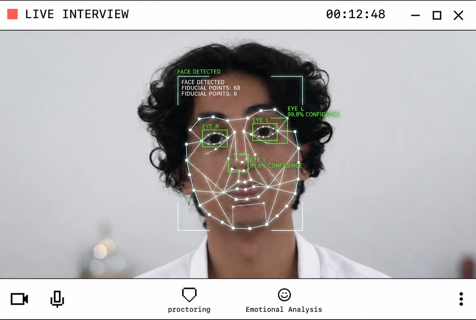 Live interview identity and behavioral analysis