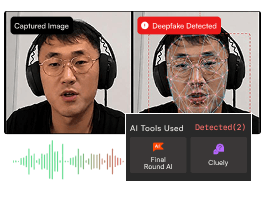 AI usage and deepfake detection during an interview