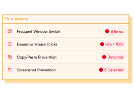 Interview integrity and plagiarism alerts