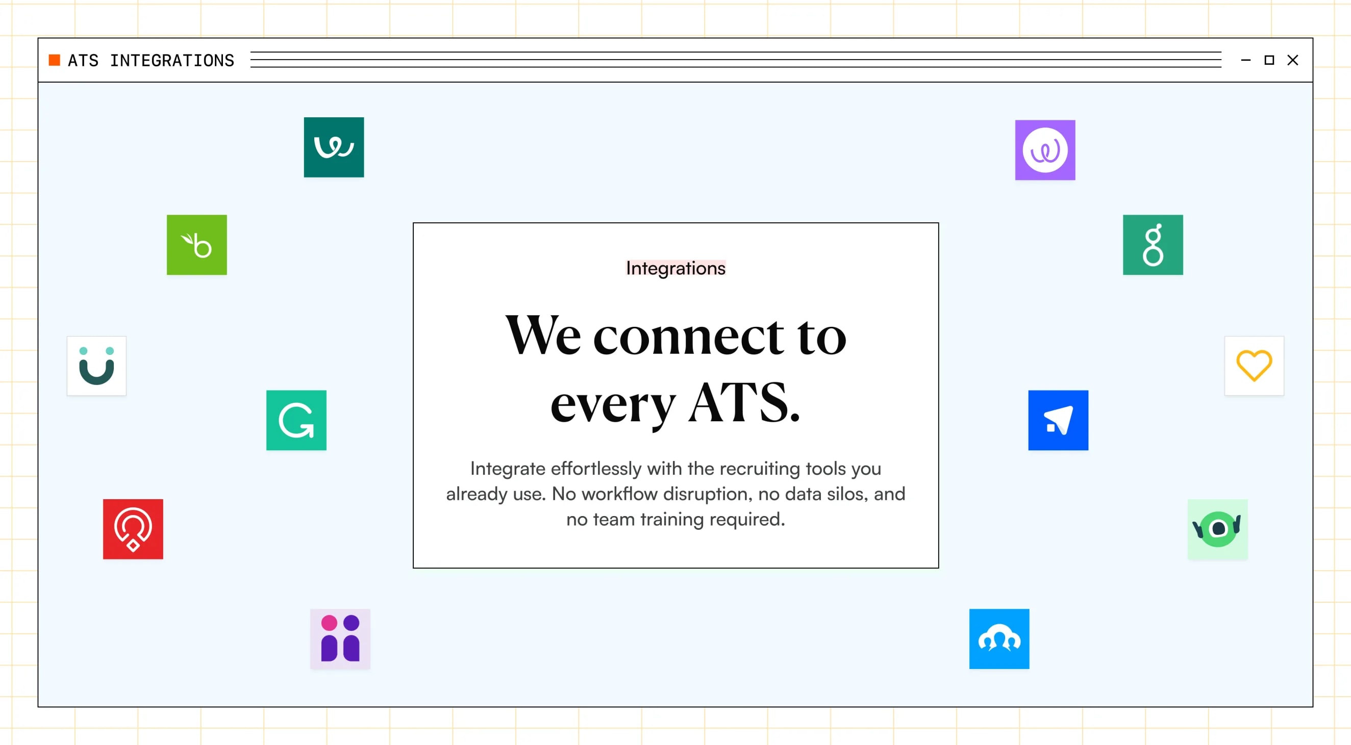 ATS integrations connect graphic