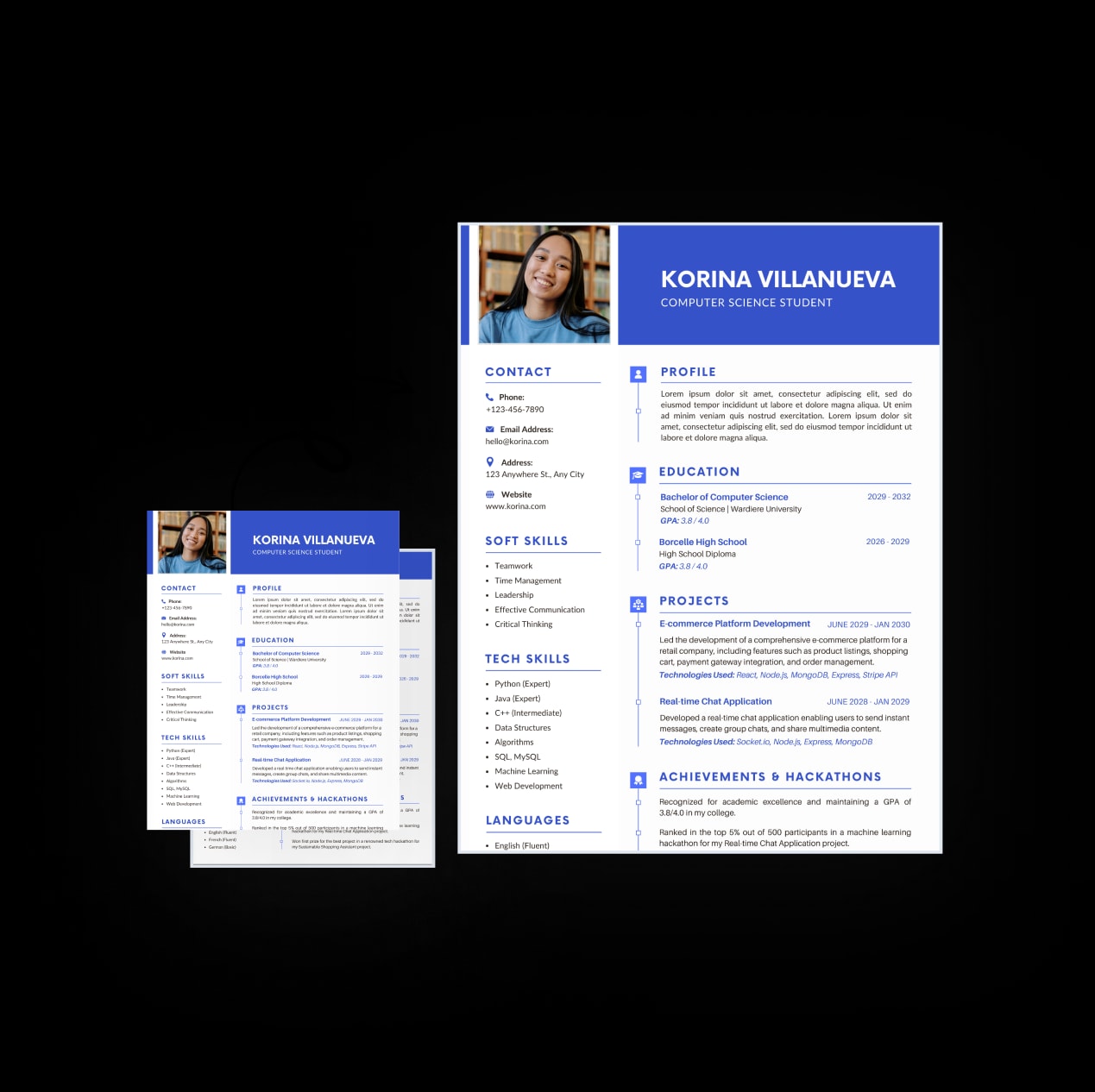A multi-page resume converted into a concise single-page resume