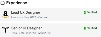 Experience Verification visual